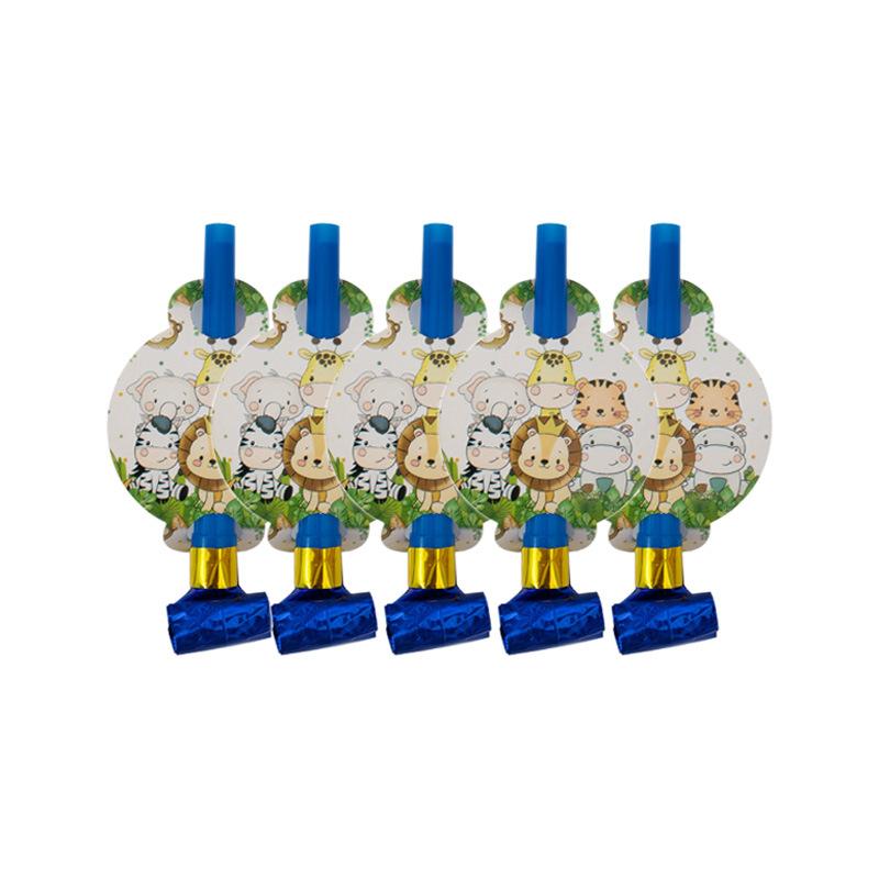 Dschungel-Tier-Geburtstagsparty-Dekoration Zoo-Partyzubehör Papier Teller Papiertassen Tischdecken Geburtstagsfest