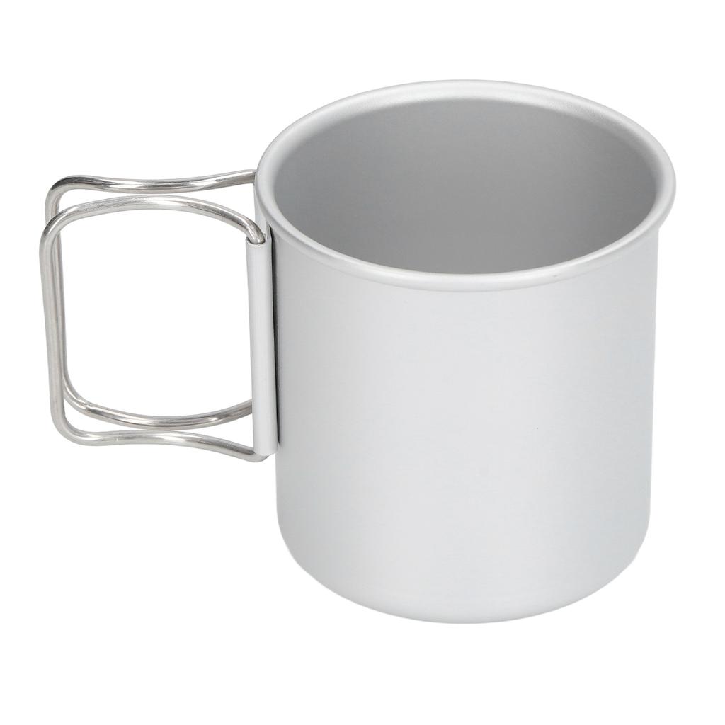 Camping Cup Aluminum Oxide Safe Ultra Light High Strength Picnic Water Mug with Foldable Handle for Outdoor Drinkware