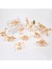 6pcs Dinosaur Skeleton Model Archaeological Excavation Dinosaur Simulation Tyrannosaurus Rex Stegosaur Triceratops Dinosaur