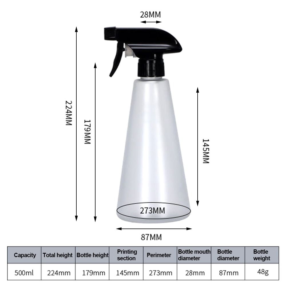 2 Pack Clear Spray Bottle 500ML Hair Spray Bottle Portable Water Spray Bottle  for Cleaning