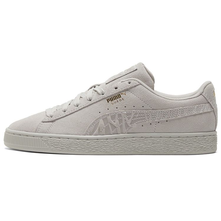 Puma Suede Mono Deboss Leather Retro Casual Low-Top Sneakers Unisex sneakers Gray 384688-01