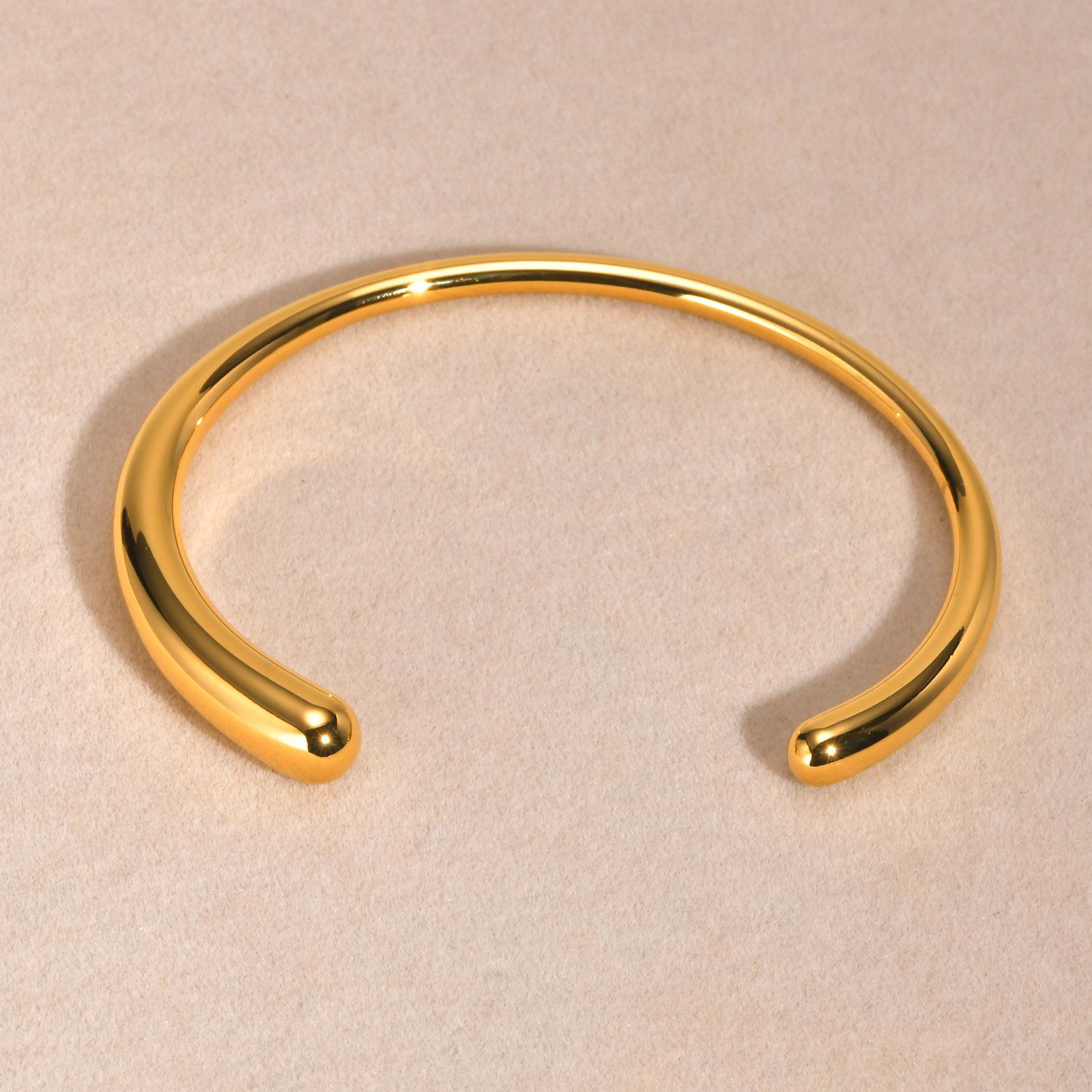 

Vnox Браслеты-манжеты с каплевидными концами, Крутой минималистичный женский браслет, Металлические украшения золотого цвета