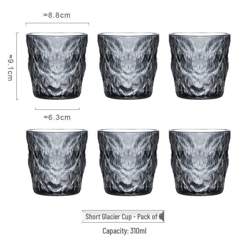 ZISIZ Glacier Pattern Universal Glassware Set