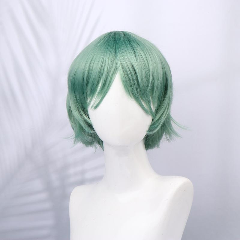 Demon Hunters Costume Wigs Saja Boys Baby Cosplay Synthetic Wig Green Short Wigs Halloween Party Supplies Cosplay Props