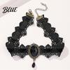 Romantischer Spitzenhalsband-Accessoire Vintage-Halskette Gotischer Choker mit Oval