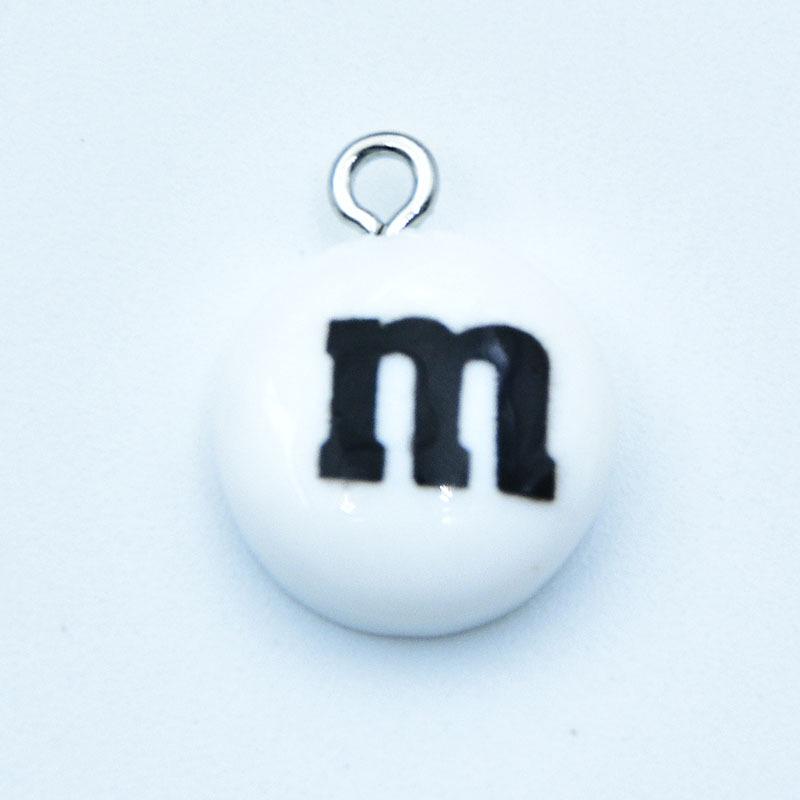 Colorful Candy Toy Ornaments: Resin M&M Chocolate Bean Earrings, Keychains, and DIY Jewelry Pendants.