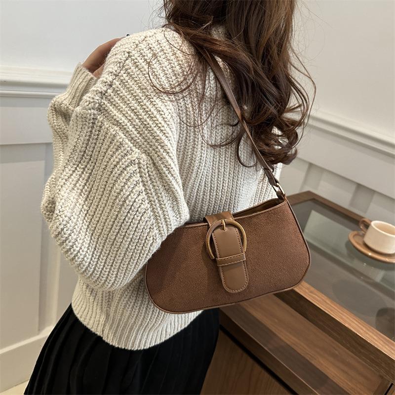 Summer new fashion buckle niche casual commuting versatile shoulder underarm bag premium handbag