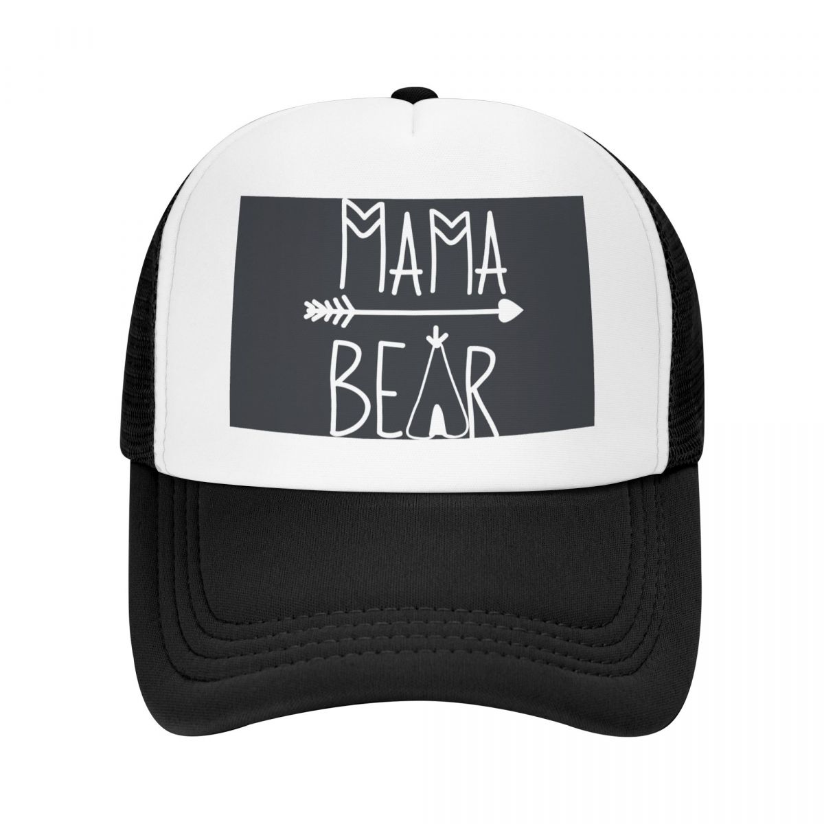 

Mama Bear Stretchy Trucker Hat Mesh Baseball Cap Adjustable Snapback Closure Hats for Unisex Women Comfortable Breathable