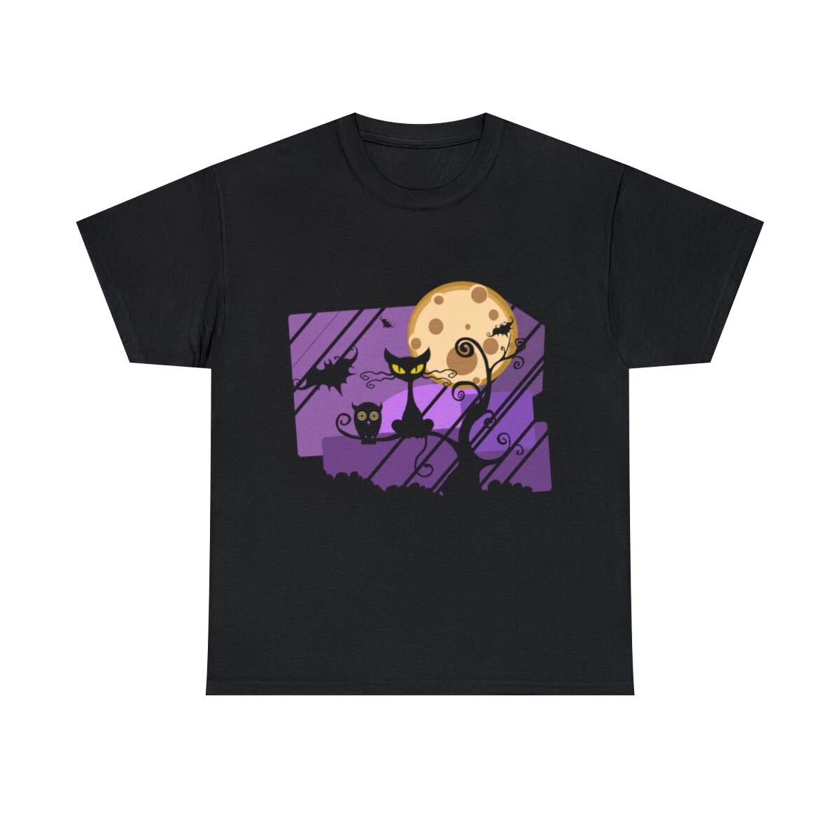 

Happy Halloween Cat Graphic Tee Shirt, S-5XL S