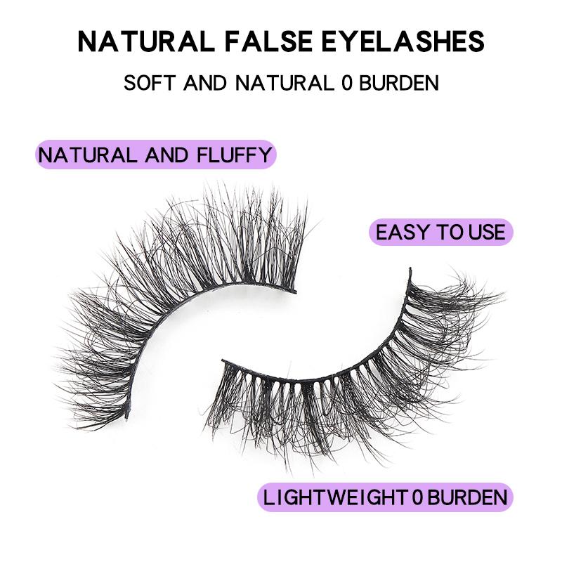20 Pairs Faux Mink Lashes 3D Fluffy Natural Lashes Makeup False Eyelashes Russian Strip Lashes Eyelash Extension