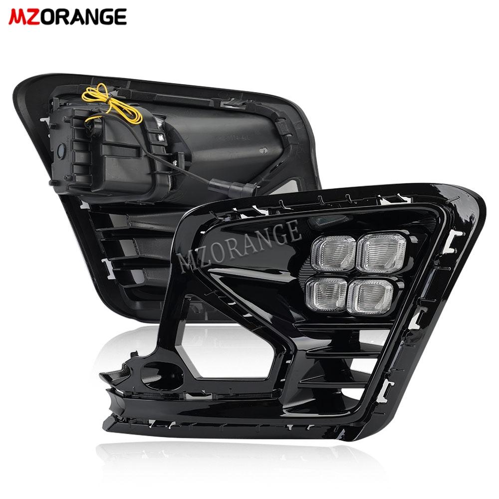 Car Front Bumper Fog Lights DRL For Kia RIO 2025 2025 Daytime Running Lights Cover With Yellow Turn Signal Day Light Headlights