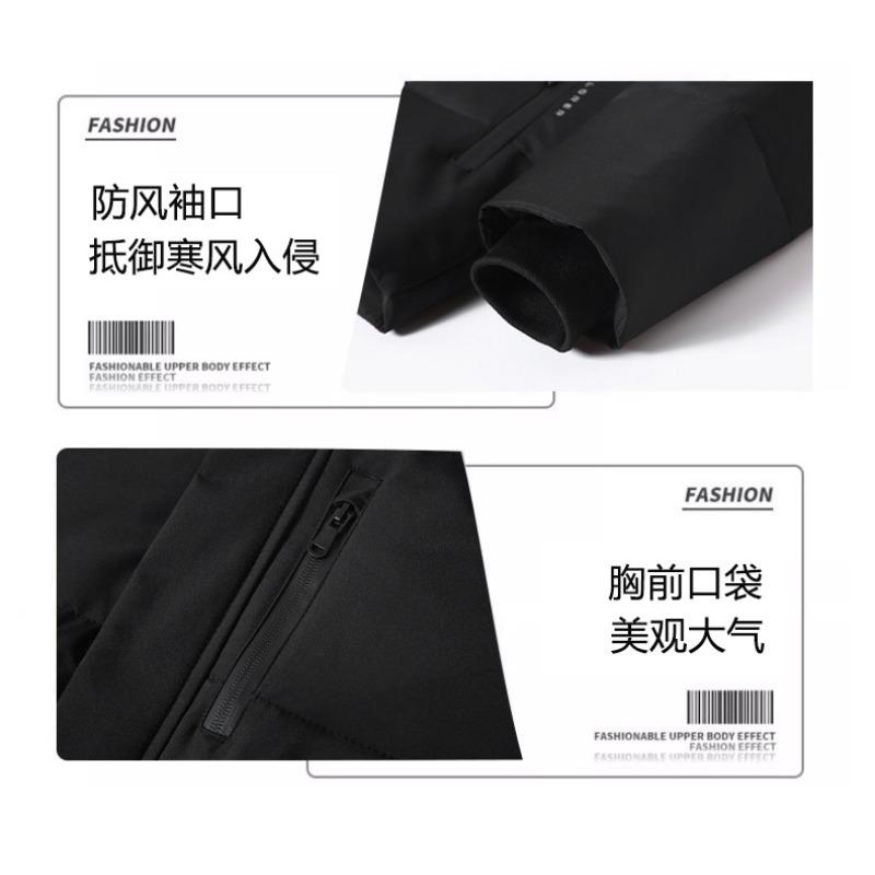 2025 Winter New Down Jacket Men's Fleece Thickened Warm Mid-length Trendy Plus-size Men