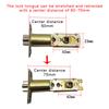 High-Grade Aluminum Alloy Room Door Handle Lock Three-Pole Spherical Knobs Door Lock Bedroom Bathroom Hardware Accessories