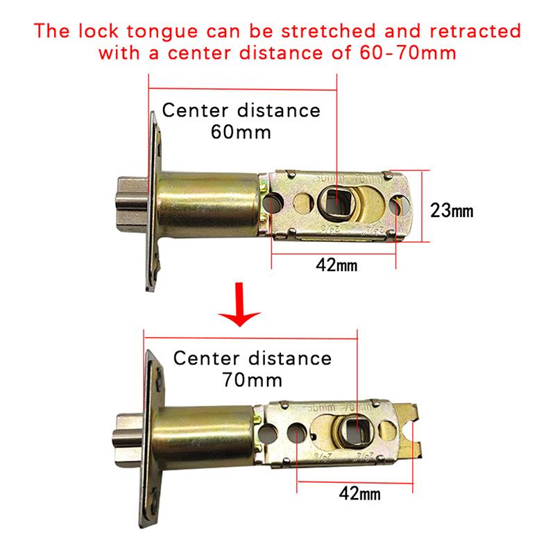 High-Grade Aluminum Alloy Room Door Handle Lock Three-Pole Spherical Knobs Door Lock Bedroom Bathroom Hardware Accessories