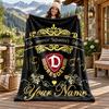 Dynamo Dresden Custom Name Flannel Blanket Personalized Soft Warm Plush Throw Blanket Customized Gift for Family Friends