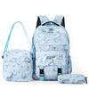 Large Capacity Graffiti Backpack Set for Middle School High School College Students Laptop Daypack Travel Casual Book bag 3 Piece