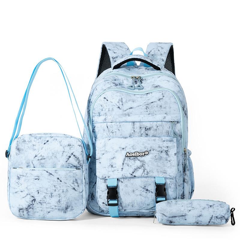 Large Capacity Graffiti Backpack Set for Middle School High School College Students Laptop Daypack Travel Casual Book bag 3 Piece
