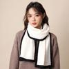 Large Winter Scarf Wool Plush Neckerchief Simple Knitted Scarfs  Lady