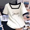 Women's Plus Size Pure Cotton Short Sleeve Slim T-Shirt - 2025 Summer Collection