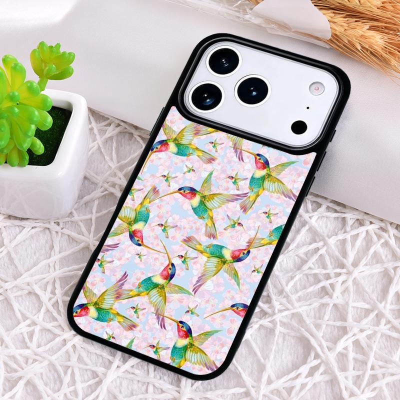 Hummingbird soft Phone Case for iPhone 17 Air 16 15 11 12 14 13 Pro Max Shockproof Cover