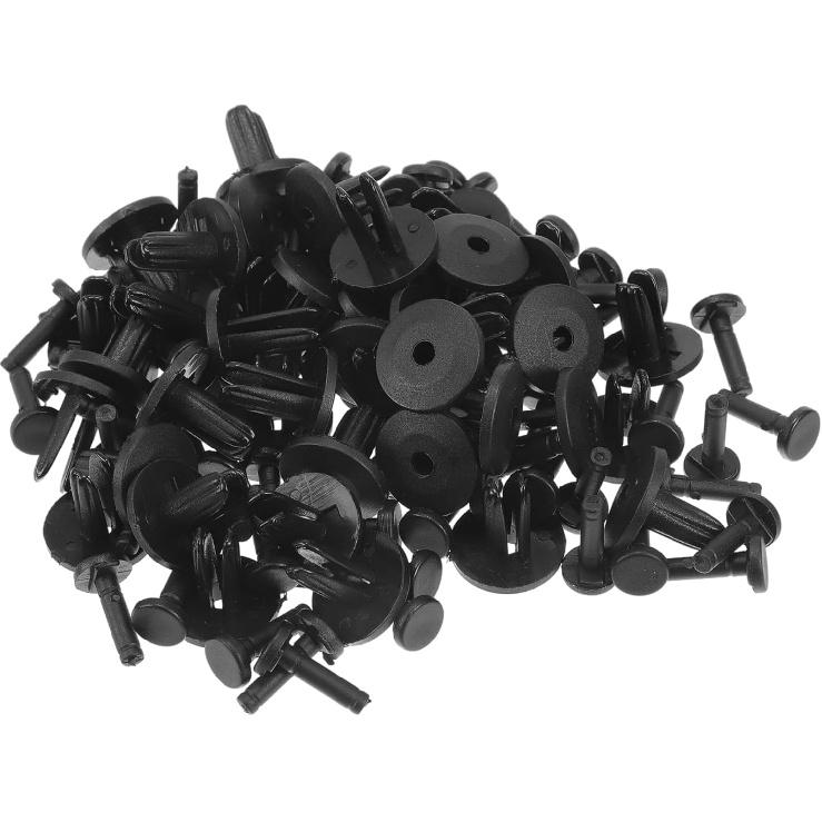 Car Front Fender Skirt Clip for GM for Chrysler Durable No.14019205 | Bumper Push Type Plastic Retainer Rivets Black 100 Pcs