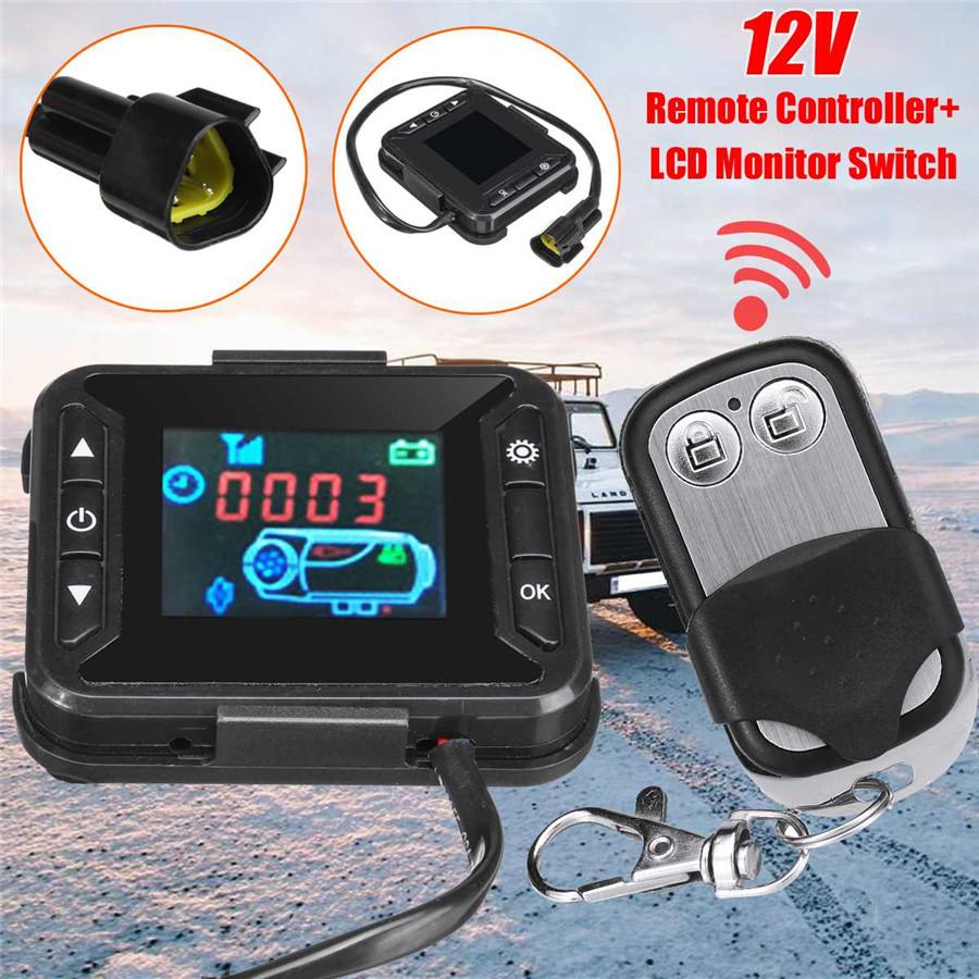 12V Car Truck Diesel Parking Heater LCD Monitor Switch+Remote Controller Kit
