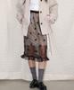 Opening Sunshine Bead Flower Layered Frill Skirt Black