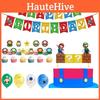 Kit de Decoração para Festa de Aniversário Infantil Super Mario Apresenta Balões Coloridos e Faixa Alegre para Celebração