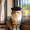 Soft Fabric Pet Beret Hat For Cats And Small Dogs Perfect For Photo Shoots And Party Events