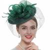 European and American Boutique Feather Flower Retro Mesh Gauze Hat Bridal Headgear Fashion Hair Accessories Top Hat Hemp Yarn Headgear Wholesale