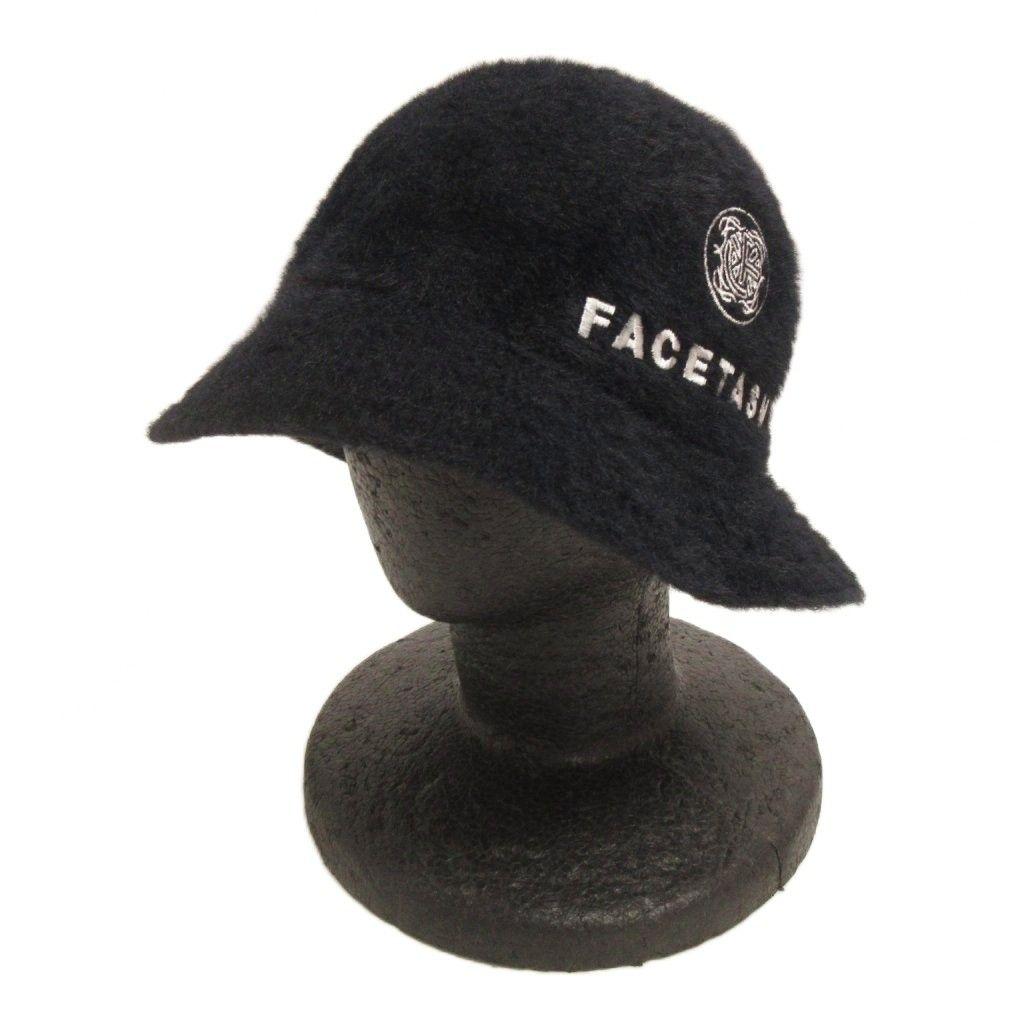 Used KANGOL FACETASM FURGORA CASUAL Hat Bucket Hat Hat Shaggy Logo Embroidery Black Black