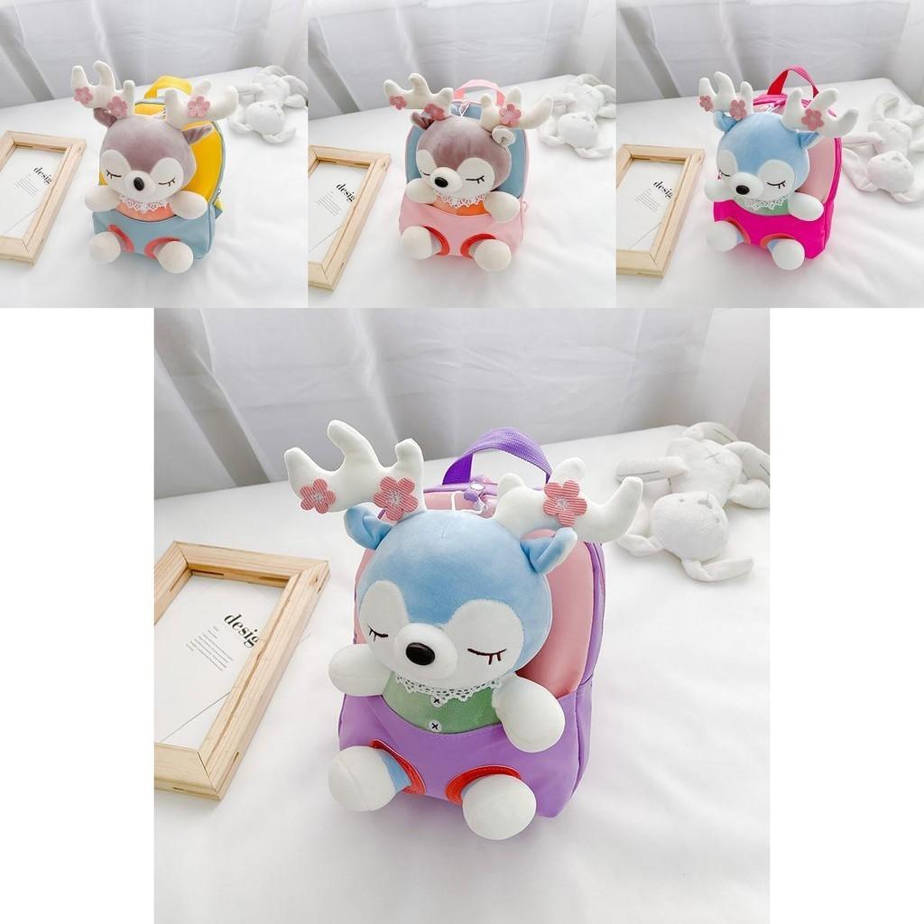 Entzückender Plüsch-Cartoon-Rucksack im koreanischen Stil für Kinder Leichtes, strapazierfähiges Nylon-Design