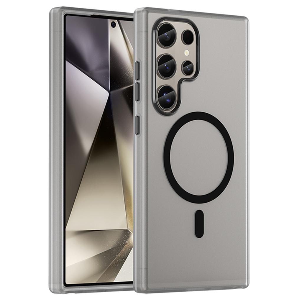For Samsung Galaxy S24 Ultra Magnetic Case TPU+PC Slim Matte Translucent Phone Cover