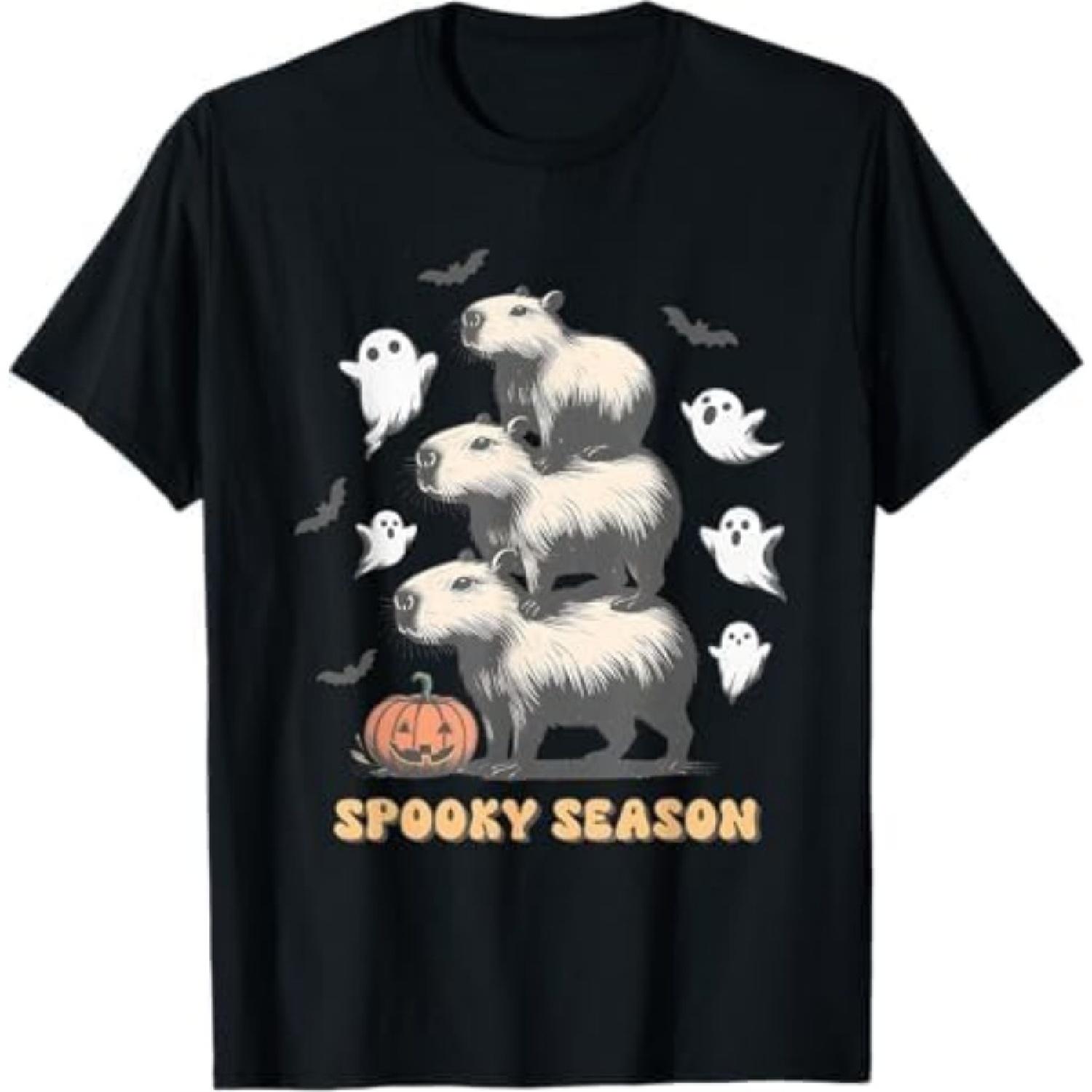 

Spooky Season Capybara Cute Halloween Capybara T-Shirt BAOANH Mens Womens Tank Top Sweatshirt Hoodie Longsleeve Black XXXXXL різнокольоровий