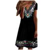 Women's Dresses Ethnic Print Loose Elastic Colorful Dresses