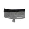 Men Boxer Underwear Low-rise Perspective Thin Shorts Panties Patchwork Color U-convex Wide Waistband Underwear