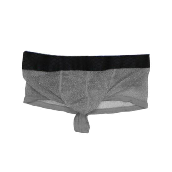 Men Boxer Underwear Low-rise Perspective Thin Shorts Panties Patchwork Color U-convex Wide Waistband Underwear