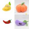 Cuddly Plush Fruits Vegetables Keychain Pendant Dolls Banana Orange Peach Eggplant Carrot