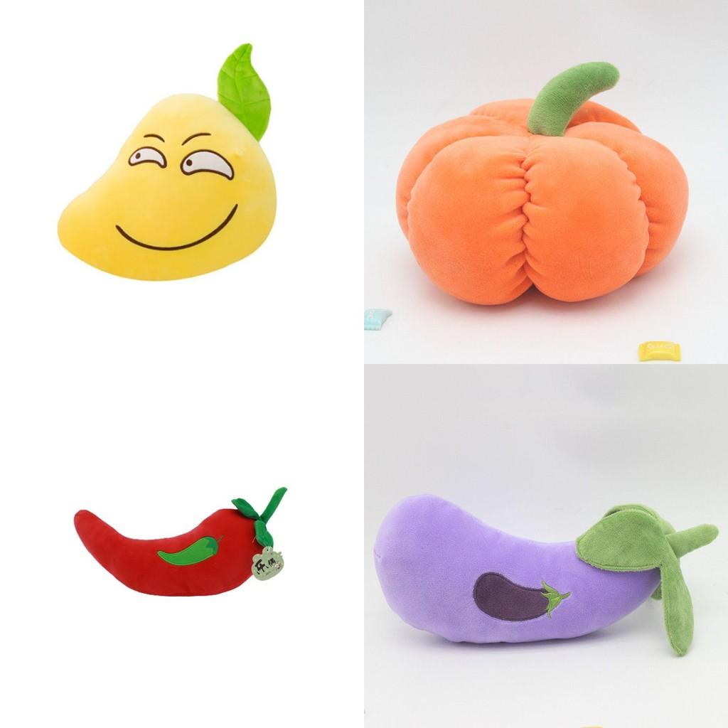 Cuddly Plush Fruits Vegetables Keychain Pendant Dolls Banana Orange Peach Eggplant Carrot