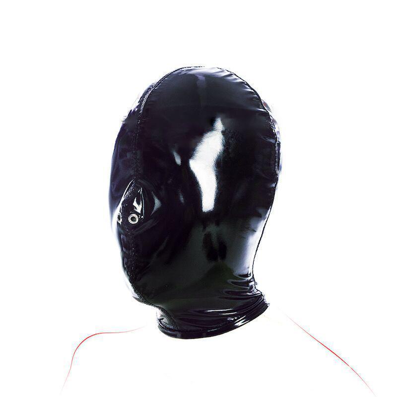 Black Elastic Lace Bondage Headgear Mask