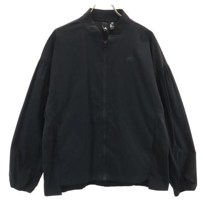 Adidas Back Logo Windbreaker L Black Jacket Women Used