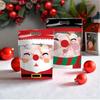 10pcs Christmas Handle Bag for Candy Chocolate Cookie Nougat Biscuit Packing Gift Santa Sealed Bags