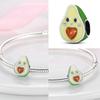 Delicious Food Series Copper Cherry Strawberry Avocado Sweet Charms Beads Fit Original Bracelet For Woman Diy Jewelry Making