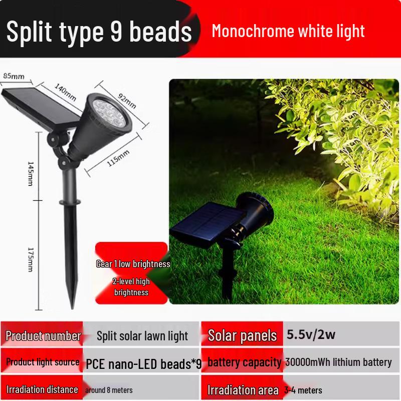 Solar Powered Outdoor LED Landscape Spotlight