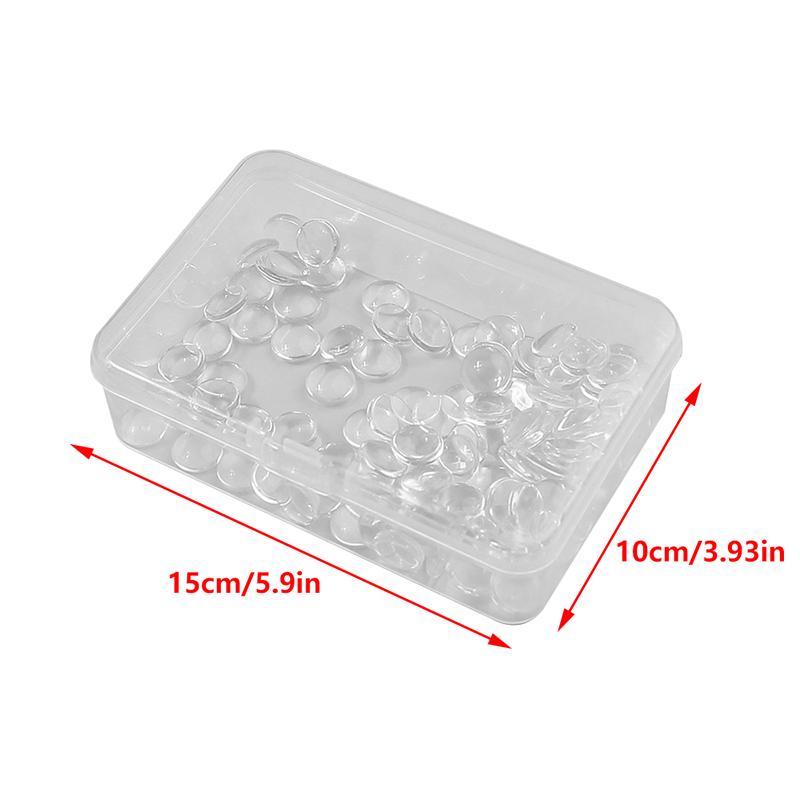 50Pcs Transparent Glass Nail Art Display For Showing Gel Polish Designs Nail Color Board Tips Card Manicure Tools