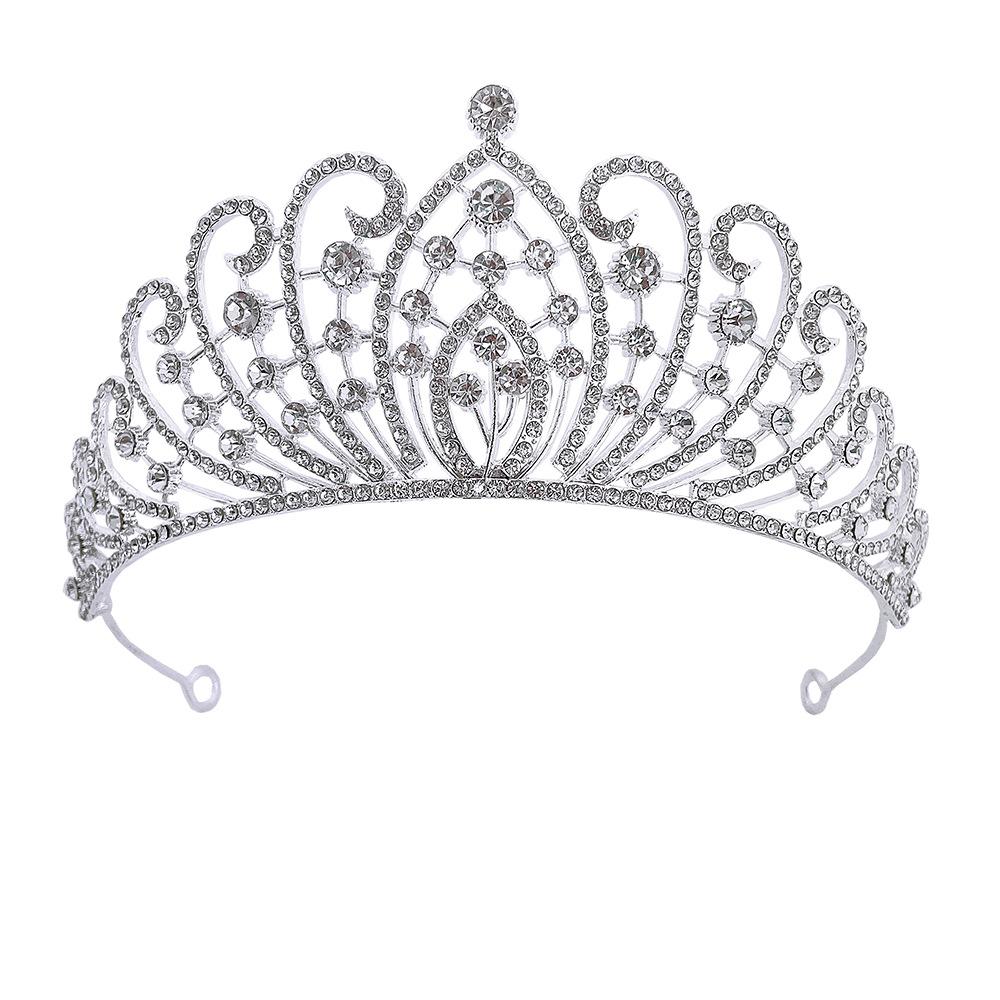 

The New Popular Wedding Headwear Crown Is A Luxurious Baroque Alloy Bride s Crown Set with Rhinestones