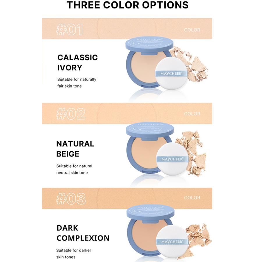 Oil Control Face Powder Matte Waterproof Setting Powder + Matte Lipstick Makeup Set
