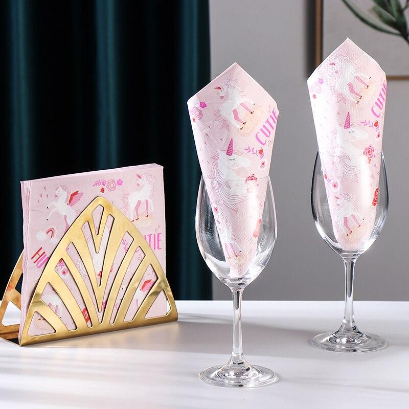 Disposable Party Napkin Double Layer 20 Pieces/Pack Pink Unicorn Pattern