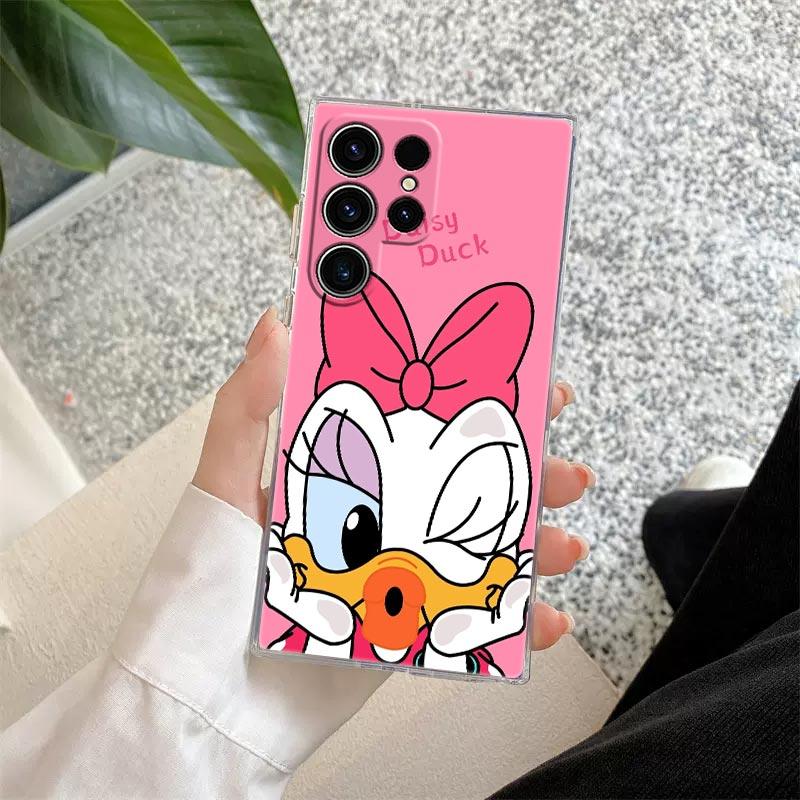 Disney Stitch Mickey Donald Duck Transparent Case For Samsung Galaxy S26 S25 Ultra S24 S22 S26 Plus S20 S23 S21 S25 FE 5G Cover