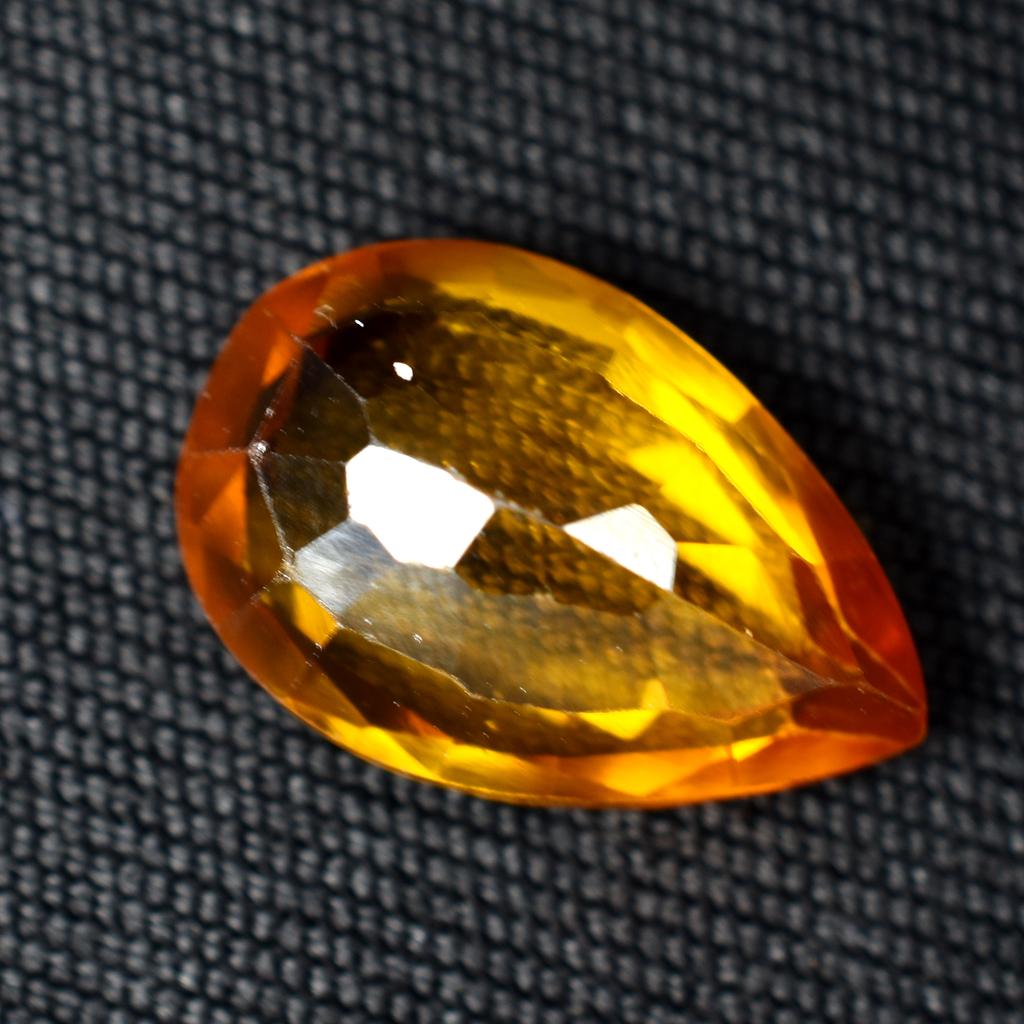 4.95 Ct ORANGE Sapphire NATURAL Pear Brilliant Cut CERTIFIED Loose Gemstone